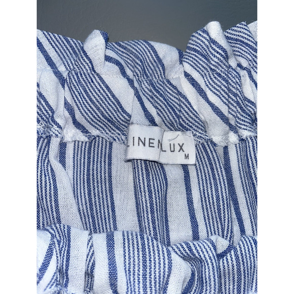 LinenLux | Medium | Flutter Shoulder Blouson Dress | Coverup | POCKETS | EUC - Picture 10 of 15